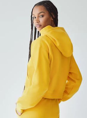 tna cozy fleece boyfriend zip-up hoodie