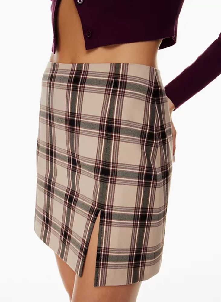 Tatiana Plaid Navy Skirt
