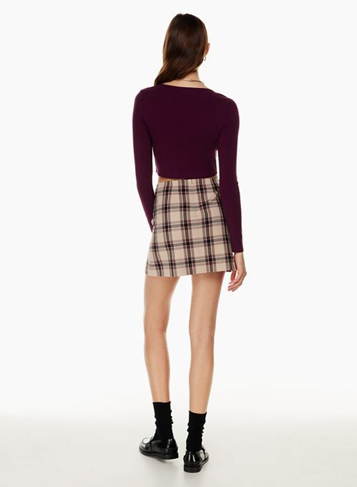 Tatiana Plaid Navy Skirt main image 0