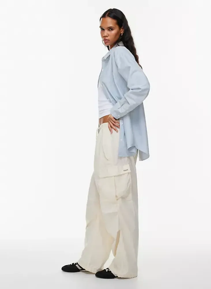 Women's taped mid-rise stovepipe fit stretch cotton pants