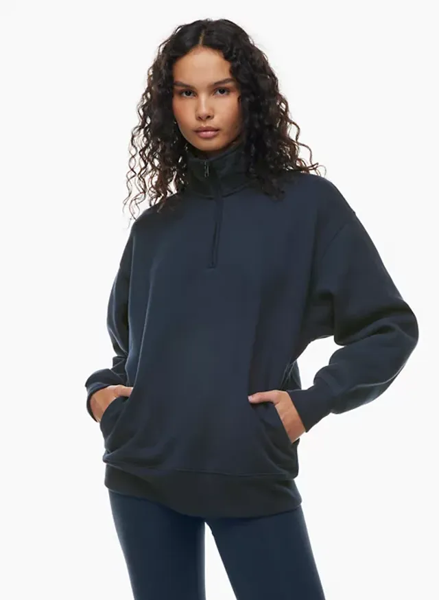 Cozy quarter zip sweatshirt store