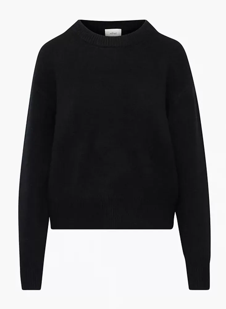 Fitted black 2024 cashmere sweater