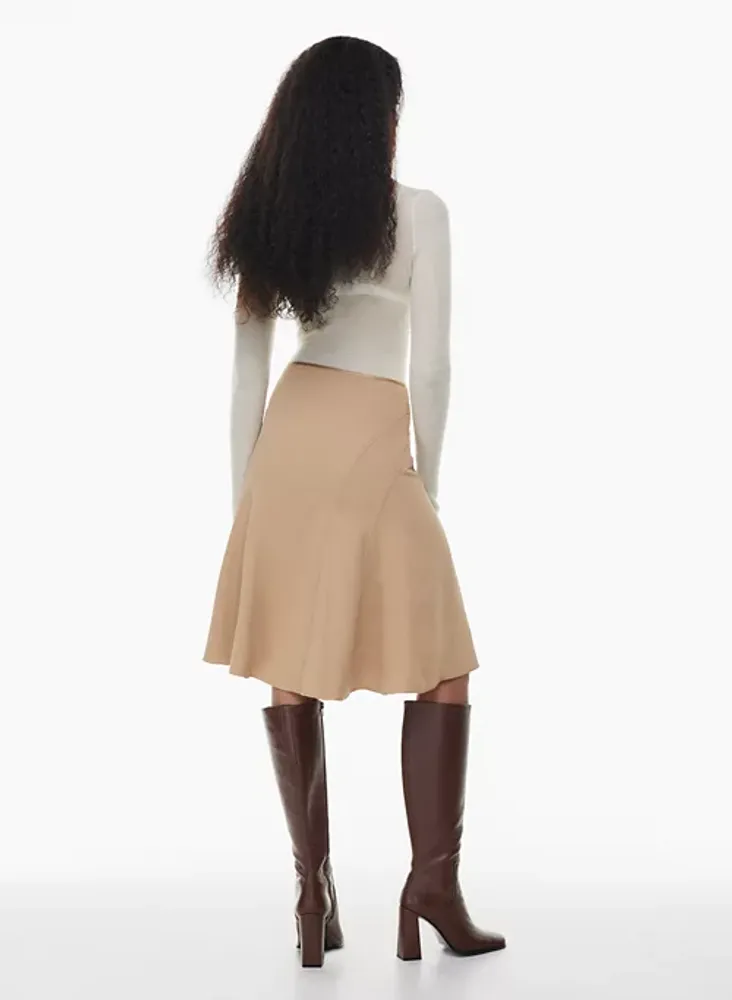 Brown outlet knee skirt