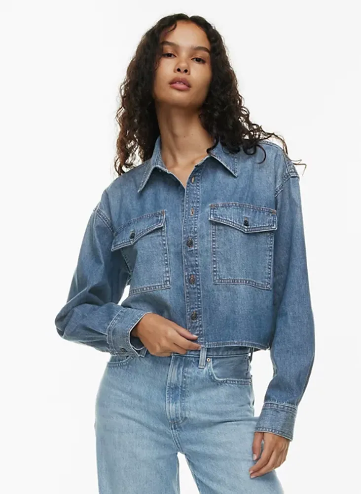 90s store denim shirt