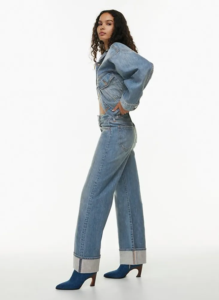 Large top cuff jeans