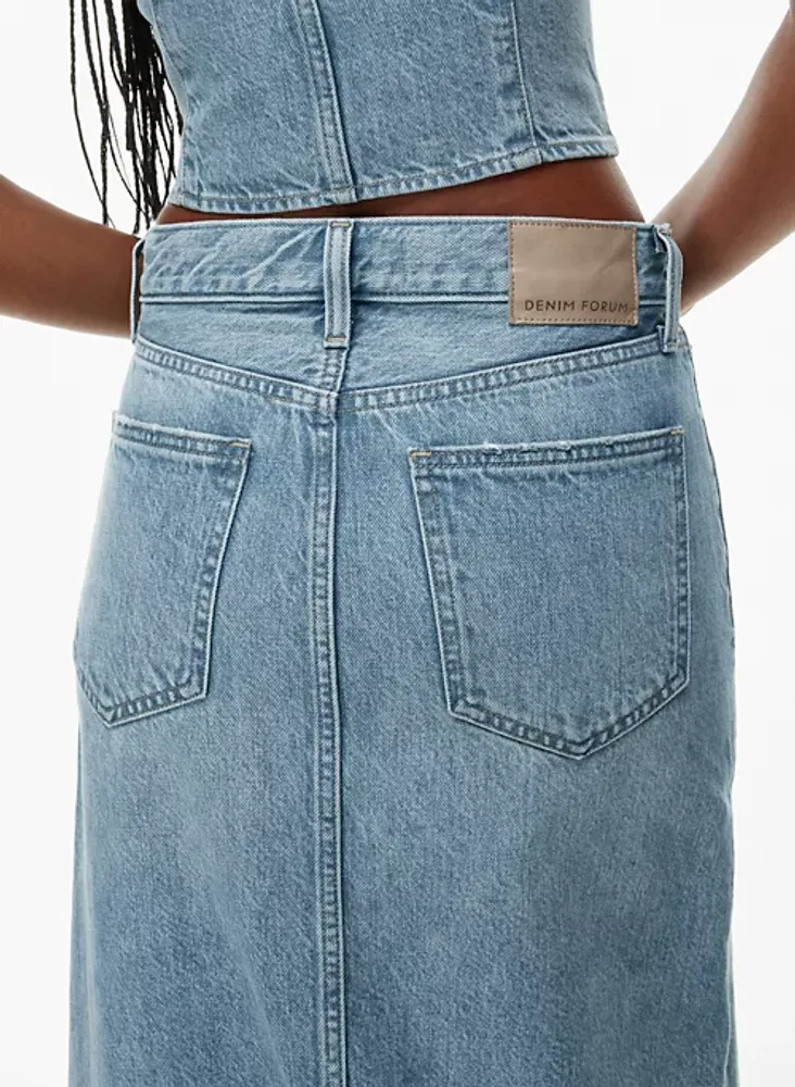 90s high waisted jean skirt clearance