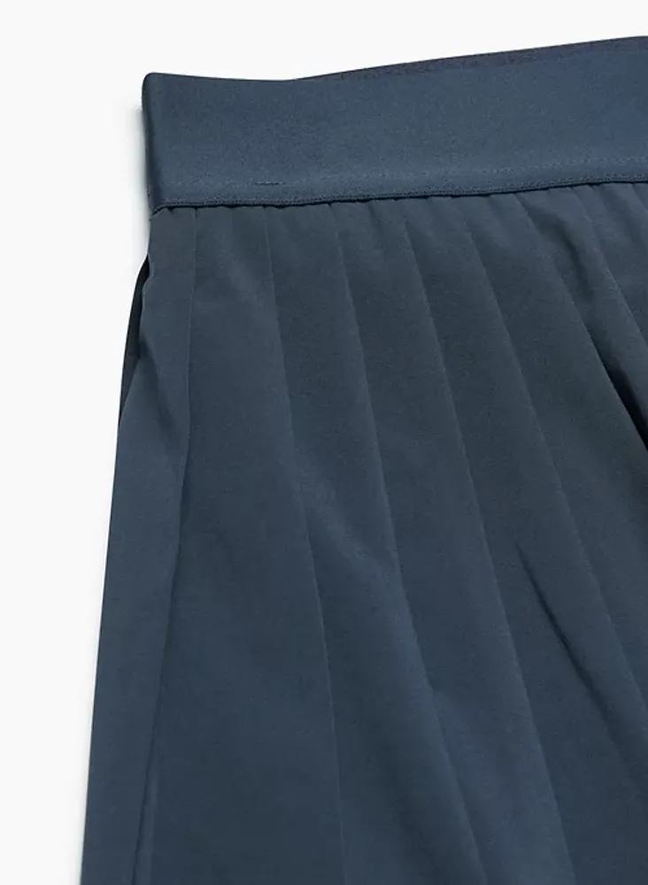 Navy blue online pleated tennis skirt