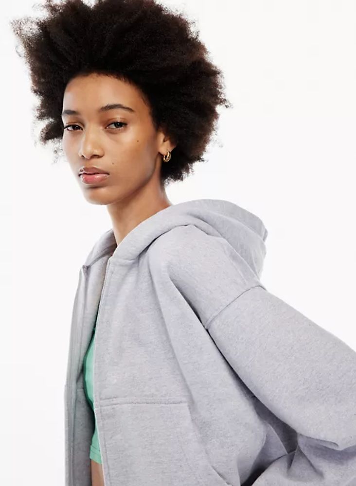 Tna Extra Fleece Boyfriend Boxy Zip Up Hoodie Mall of America