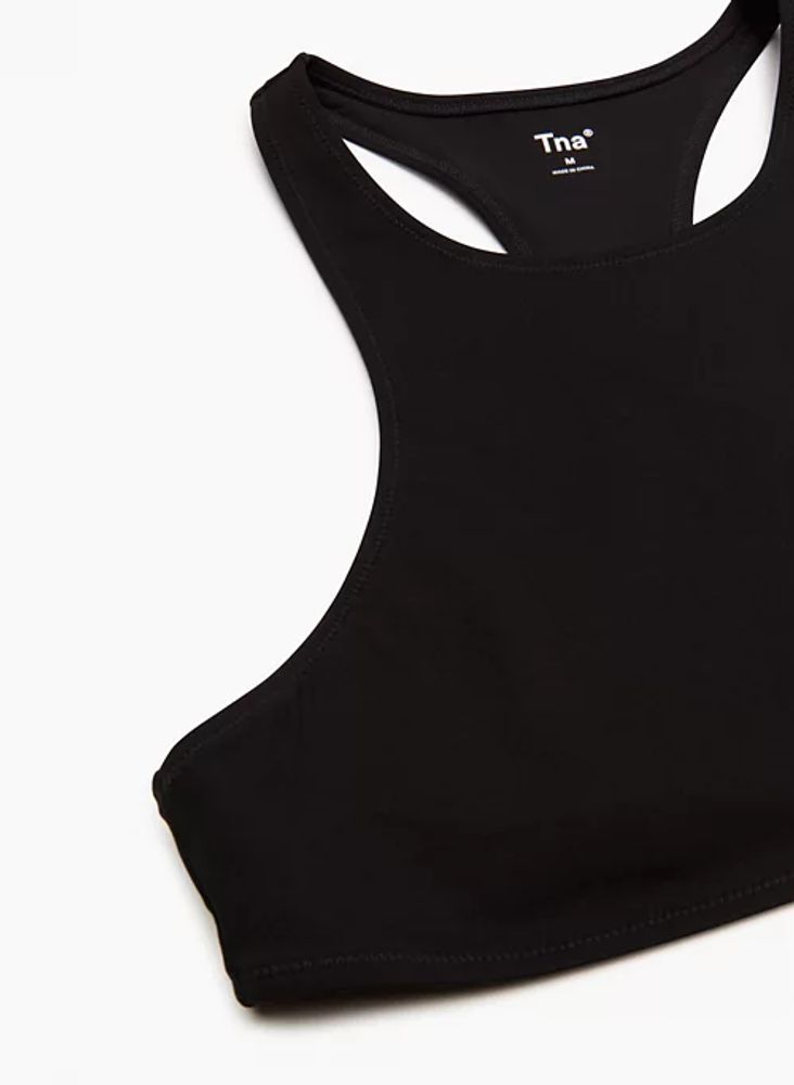 Plain black shop high neck top