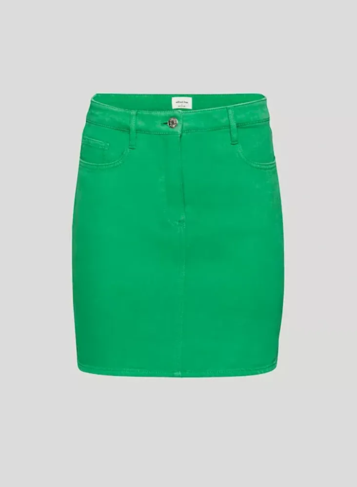 Green denim skirt sales topshop