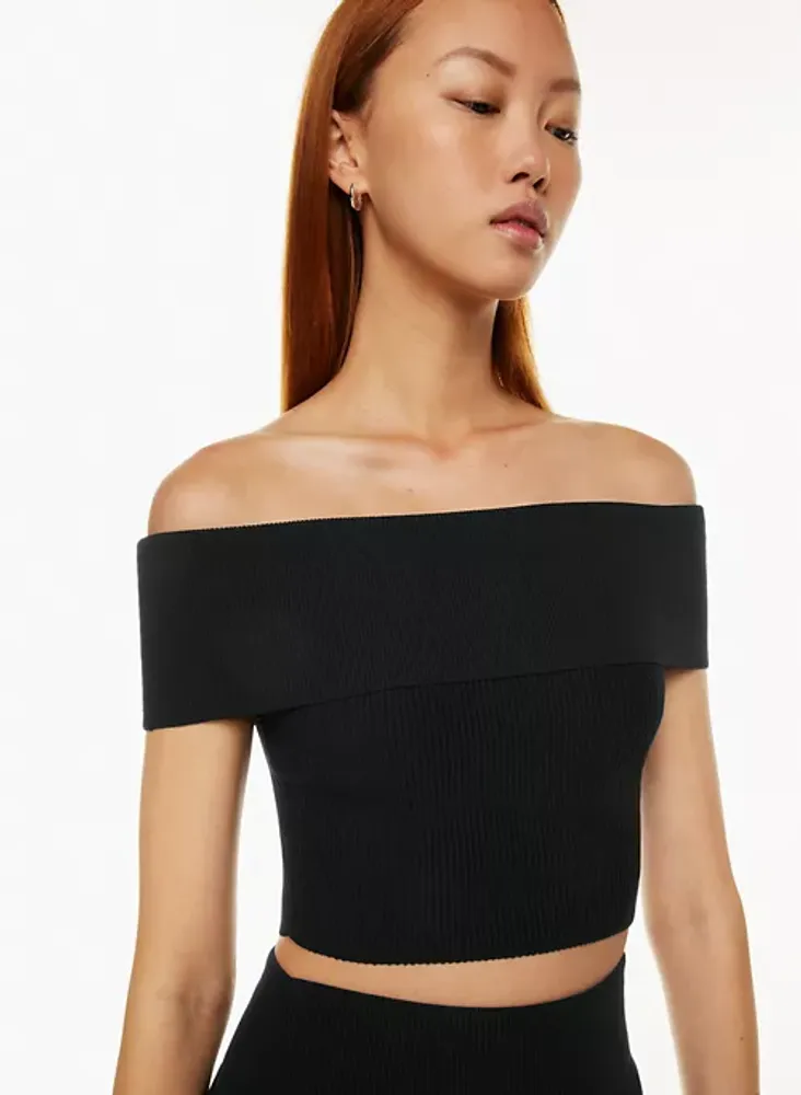 Knitted off shoulder top store