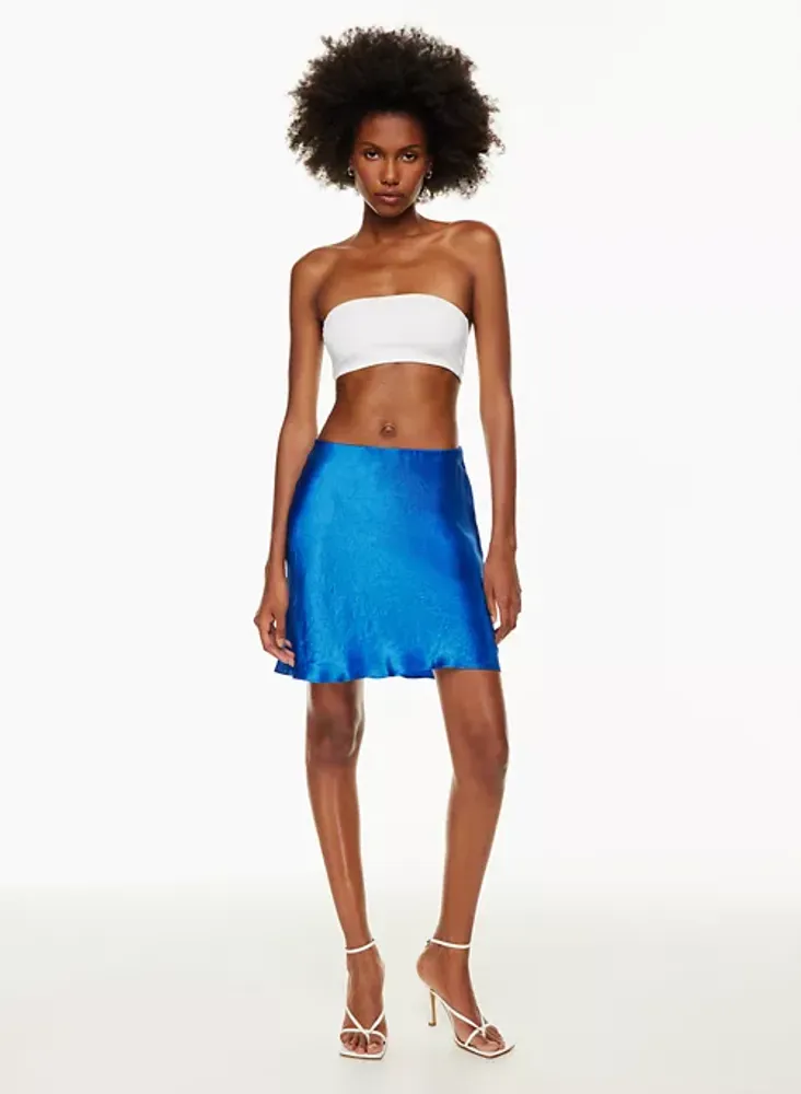 Slip mini skirt deals