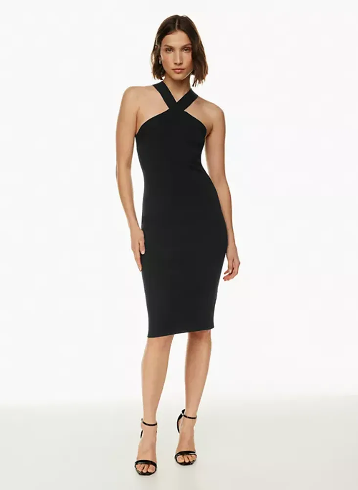 Babaton Sculpt Knit Criss Cross Midi Dress Bramalea City Centre