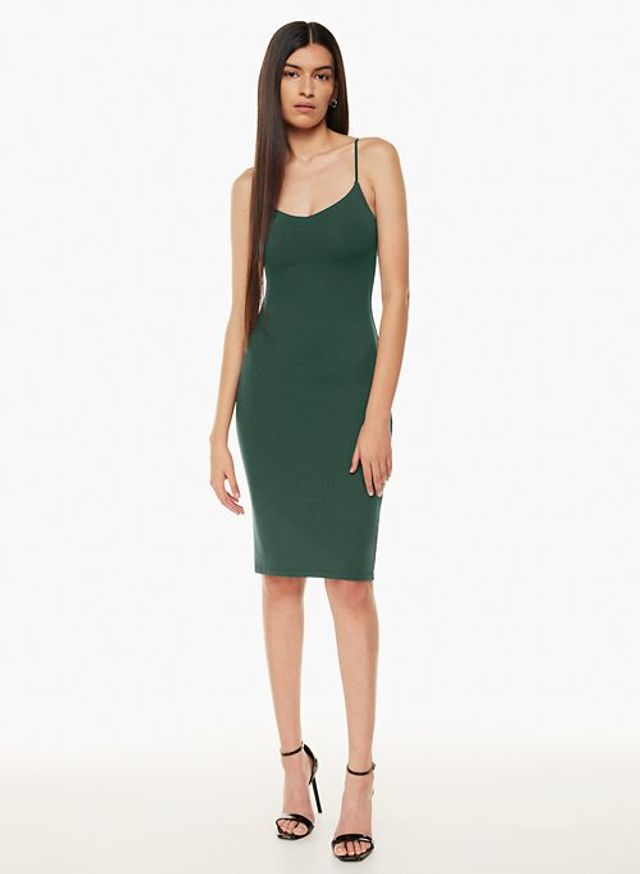 green emerald velvet dress Aritzia Babaton Wallace Sage Green Short Sleeve V-Neck Knee Length Wrap Dress M
