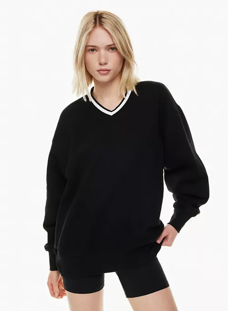 V neck shop fleece sweatshirt