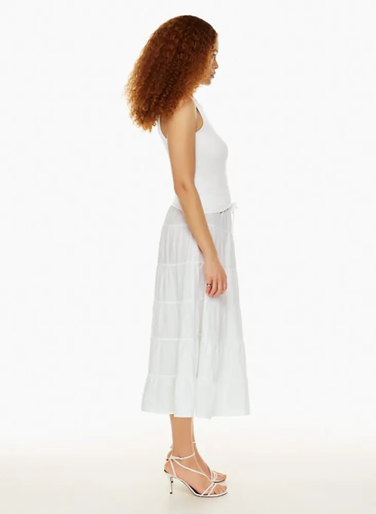 Aritzia white deals linen skirt