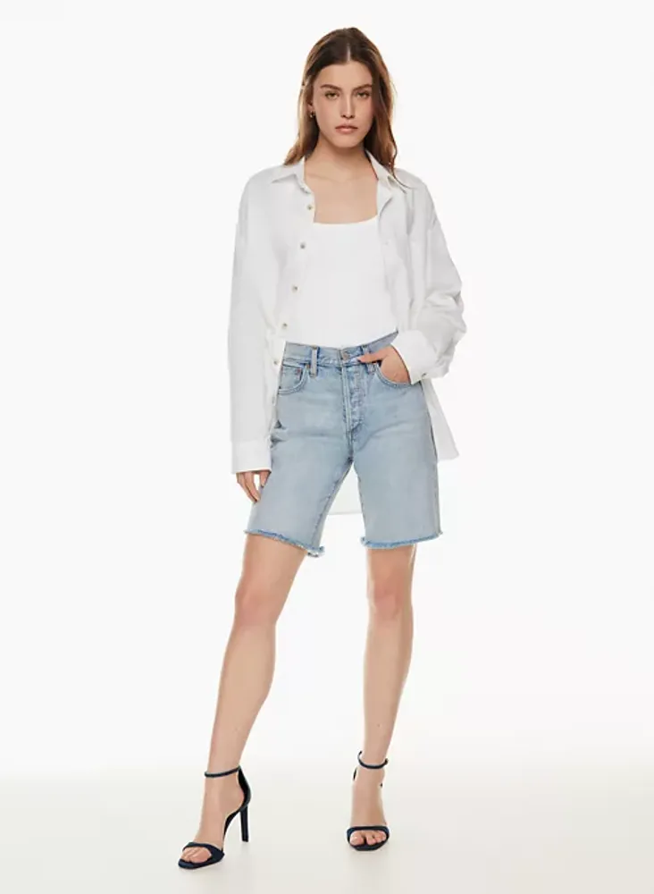 Denim Forum The Yoko Hi Rise Long Jean Short Coquitlam Centre