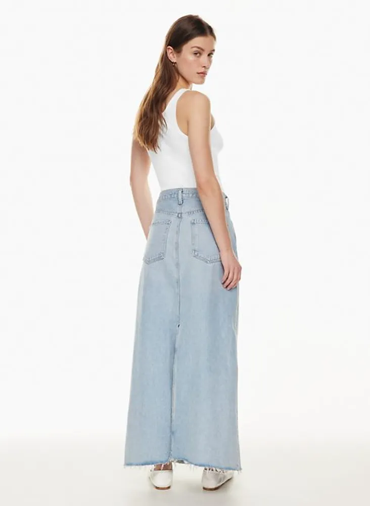 High waisted jean skirt jumper sale