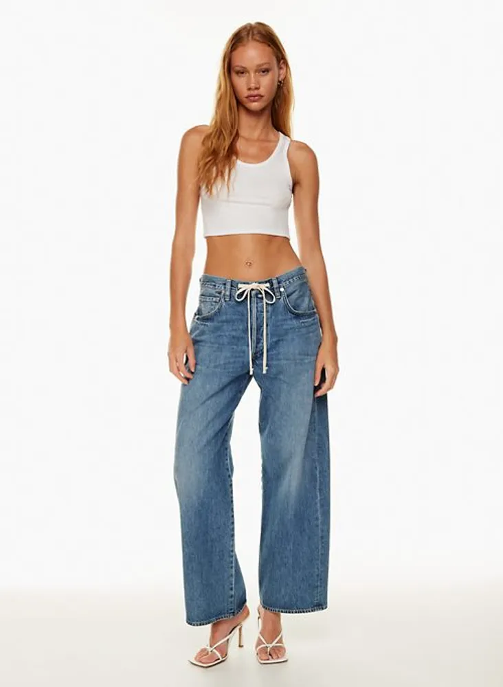 Drawstring jeans womens sales