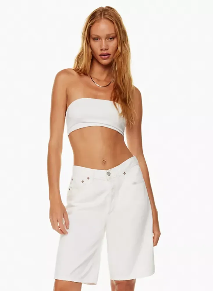 Low rise sales white denim shorts