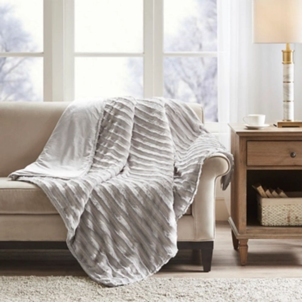 Beautyrest duke faux fur heated throw hot sale