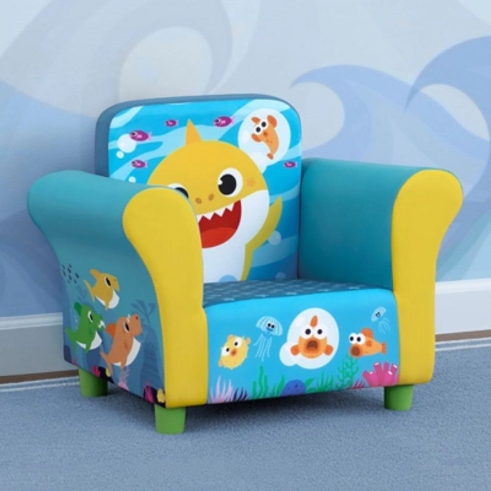 Ashley Delta Children Baby Shark Upholstered Chair Blue Brazos Mall