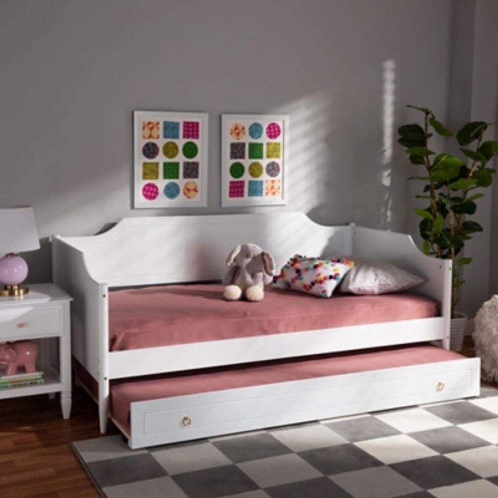 Full size daybed with deals trundle ashley furniture