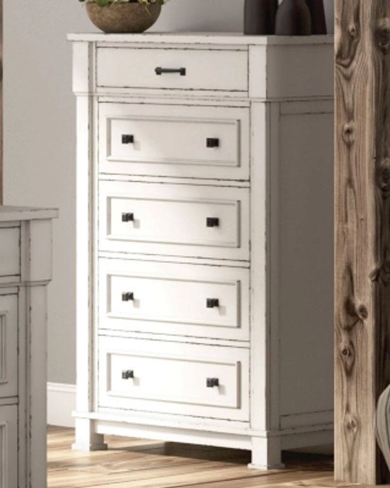 Ashley Jennily Chest of Drawers, Whitewash Brazos Mall
