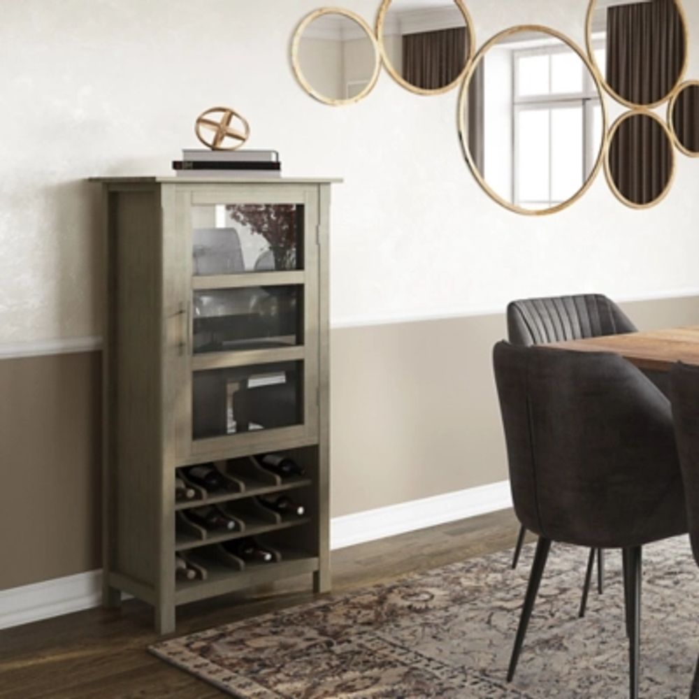 Solid wood discount wine rack cabinet