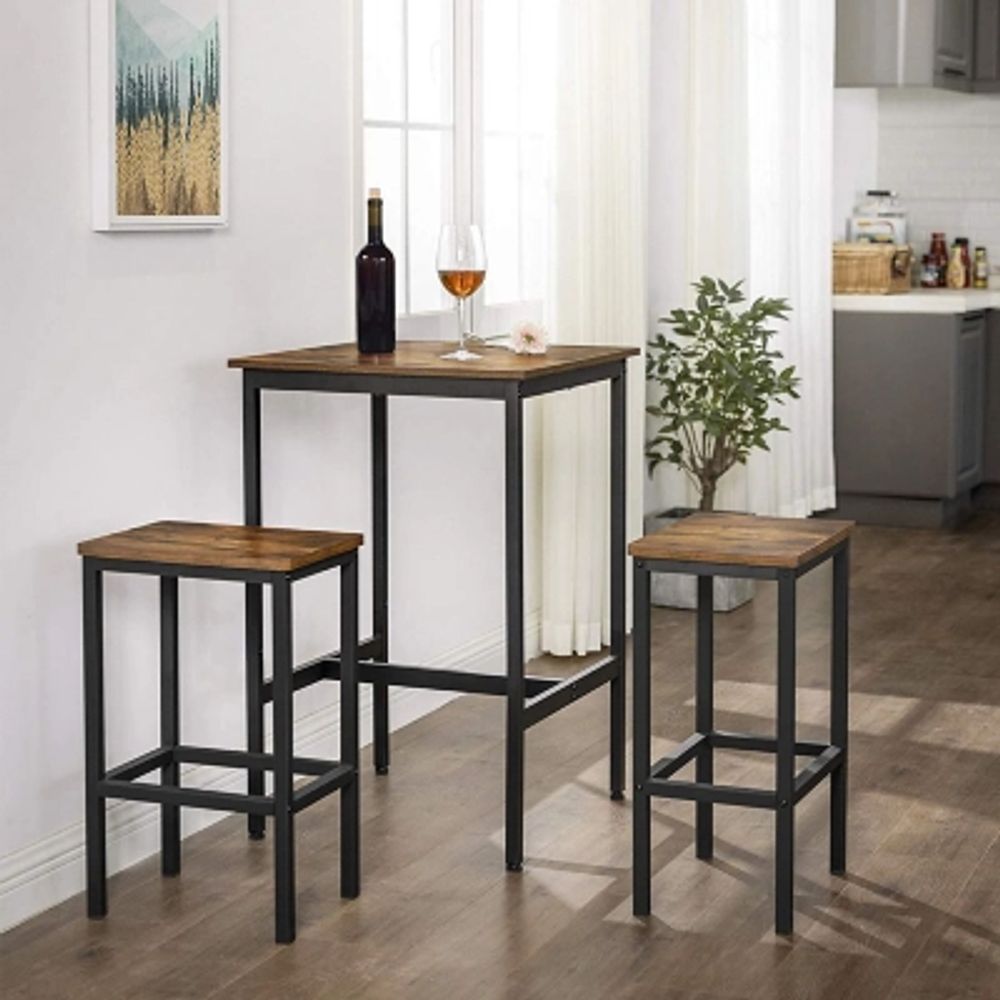 Ashley Vasagle Bar Table, Rustic Brown Black 