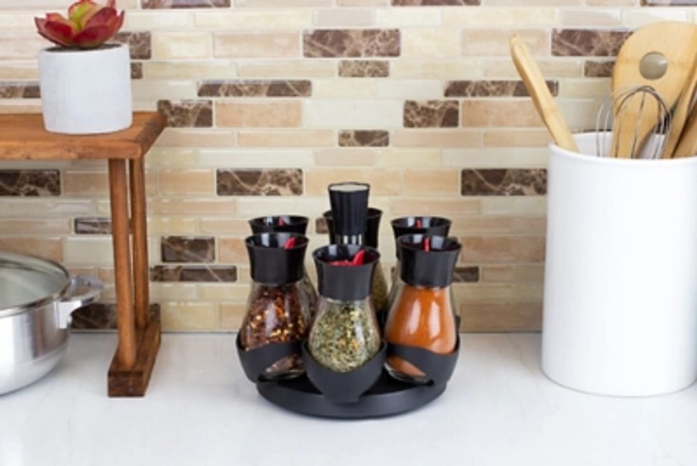 6 jar best sale spice rack