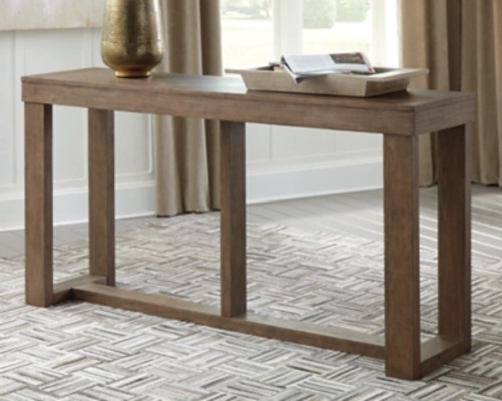 Ashley Cariton Sofa/Console Table, Gray | Brazos Mall