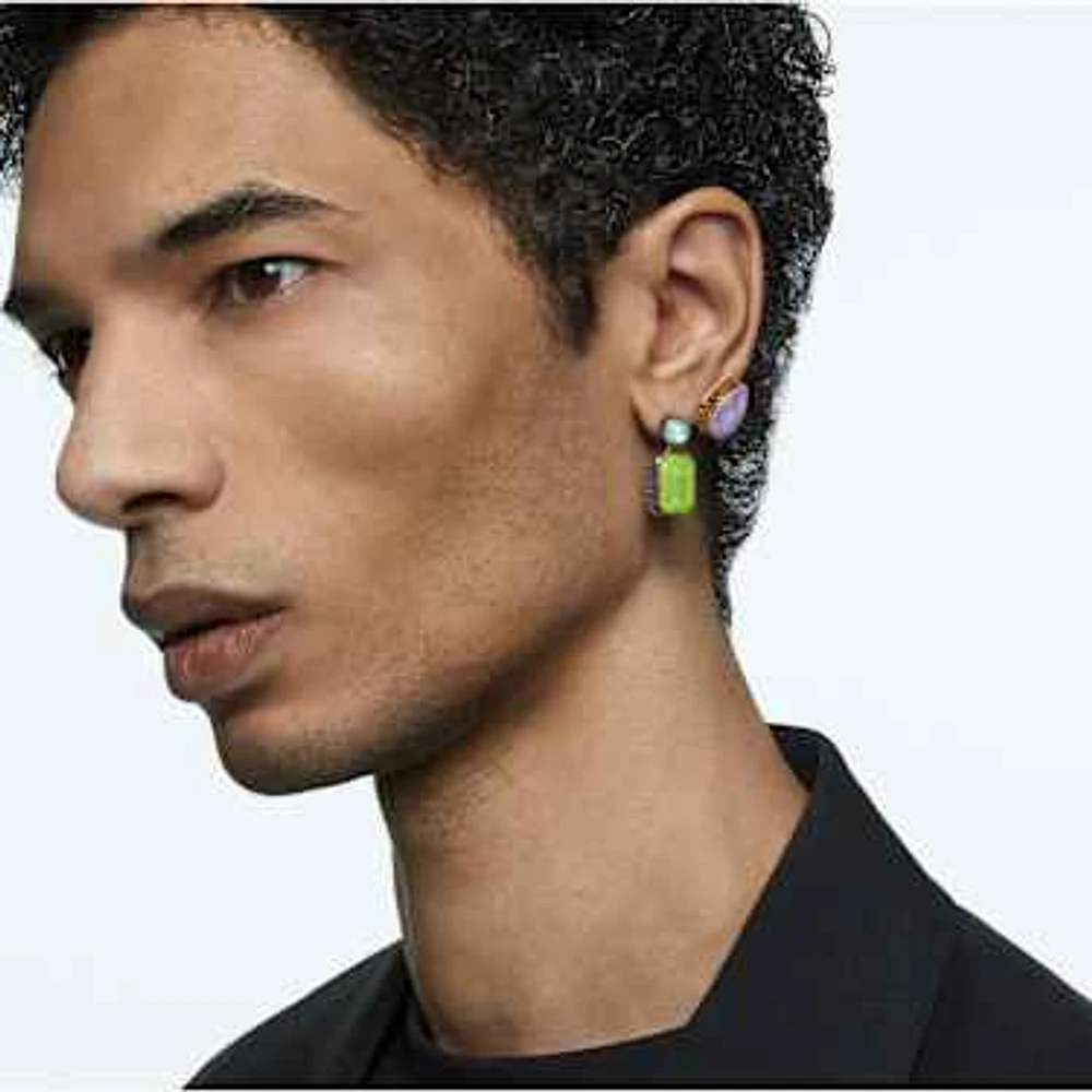 ★セール★Swarovski Chroma Stud Pierce 2 ピアス リバーシブル Swarovski Chroma drop earrings, Asymmetrical design, Octagon