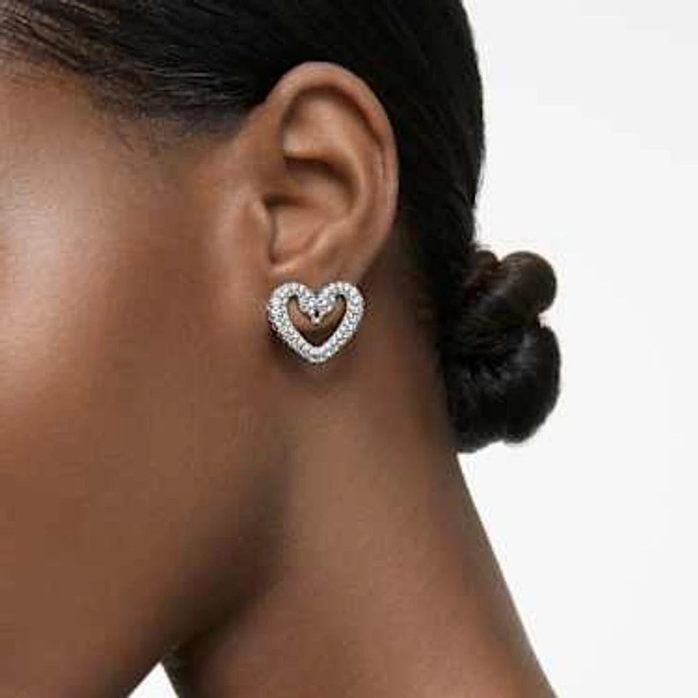 ★US買付・日本完売★Swarovski Sublima Heart イアリング Sublima drop earrings, Heart, Pink, Rose gold-tone plated