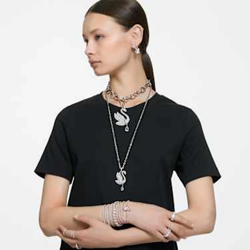Swarovski necklace swan black online