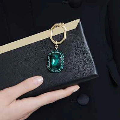 Swarovski Icons key ring, Mouse, Multicolored, Stainless