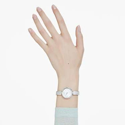 Swarovski Cocktail watch, Swiss Made, Pavé, Metal bracelet