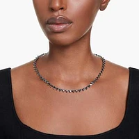 Swarovski Matrix necklace, Triangle cut, Gray, Ruthenium Swarovski Matrix necklace, Triangle cut, Gray, Ruthenium