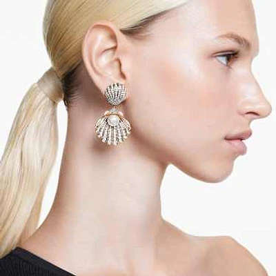 【SWAROVSKI】Idyllia クリップイヤリング 5692635 Swarovski Idyllia clip earrings, Crystal pearl, Seahorse