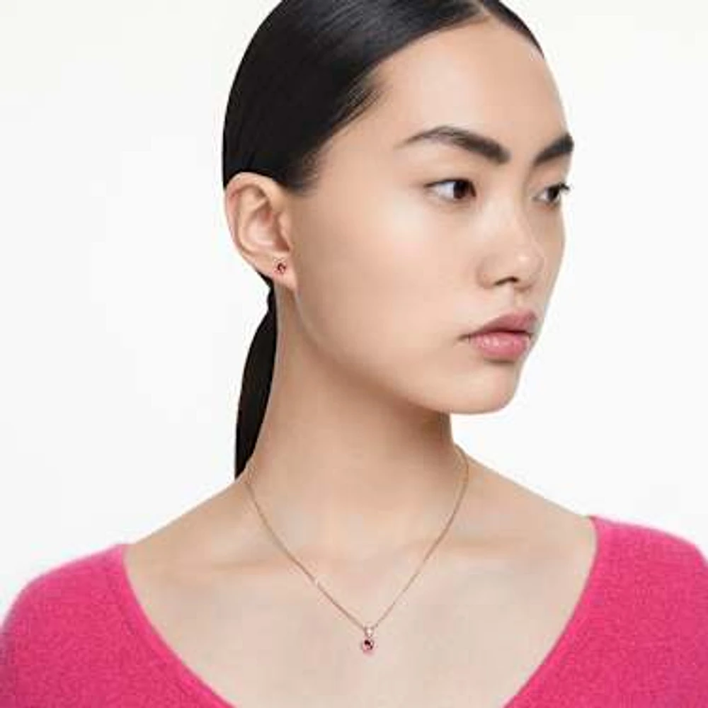 国内外の人気 Swarovski by plated Gold-tone Red, Heart, set, Chroma アクセサリー