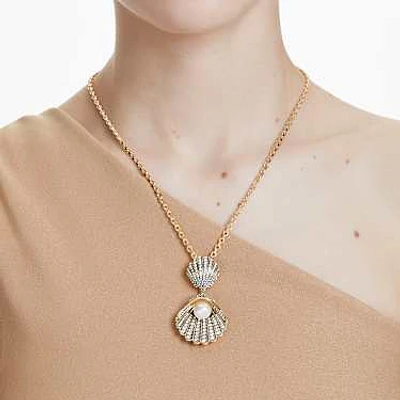 Shop Swarovski Idyllia pendant, Crystal pearl, Shell, White