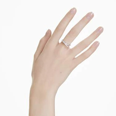Swarovski spiral ring white rhodium plating online