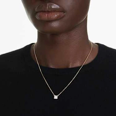 Swarovski Stilla Attract necklace, Square cut, White