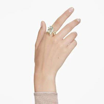 Swarovski Mesmera open ring, Mixed cuts, White, Silver-tone