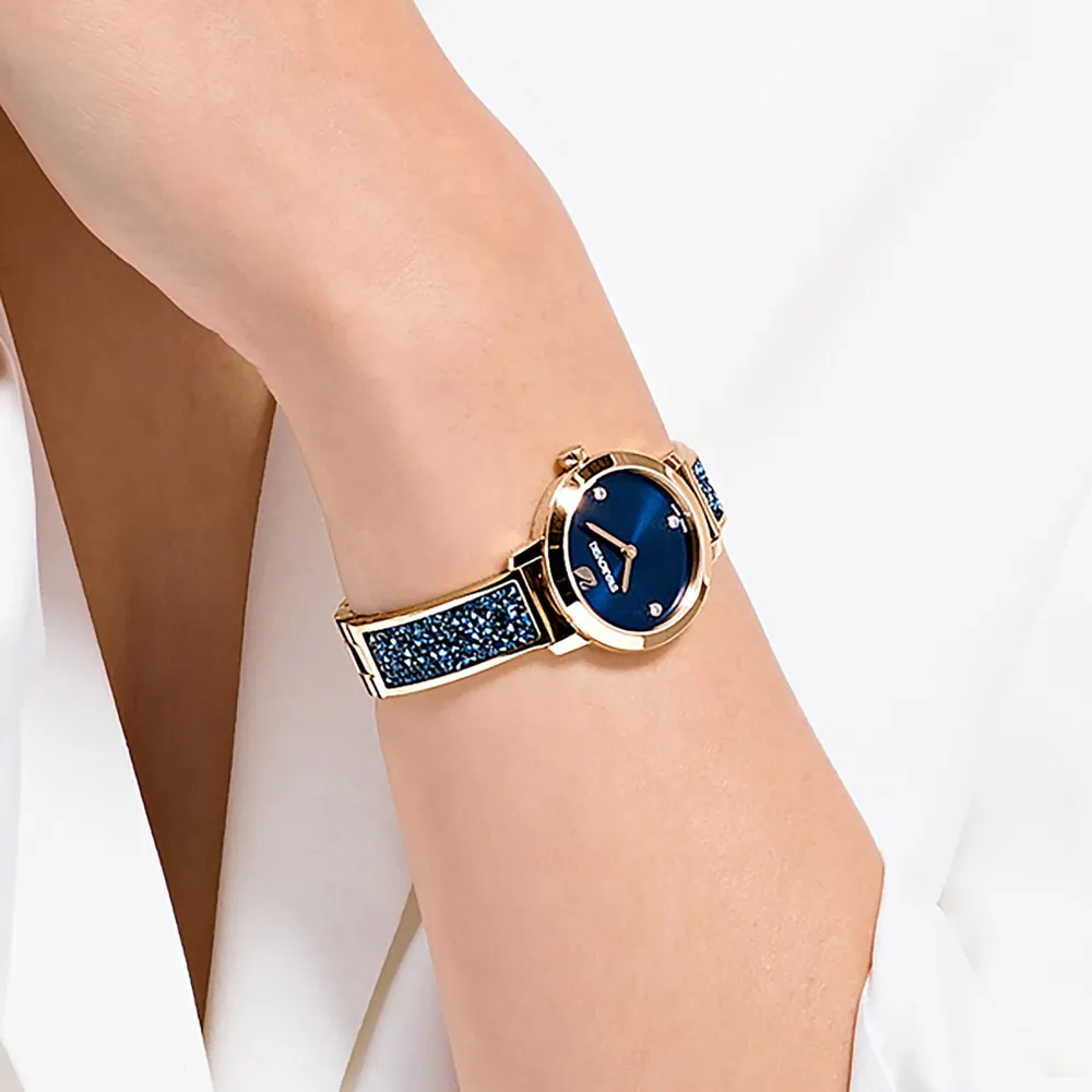 Swarovski Cosmic Rock watch Swiss Made Metal bracelet Blue