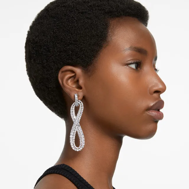 Swarovski infinity pierced deals earrings