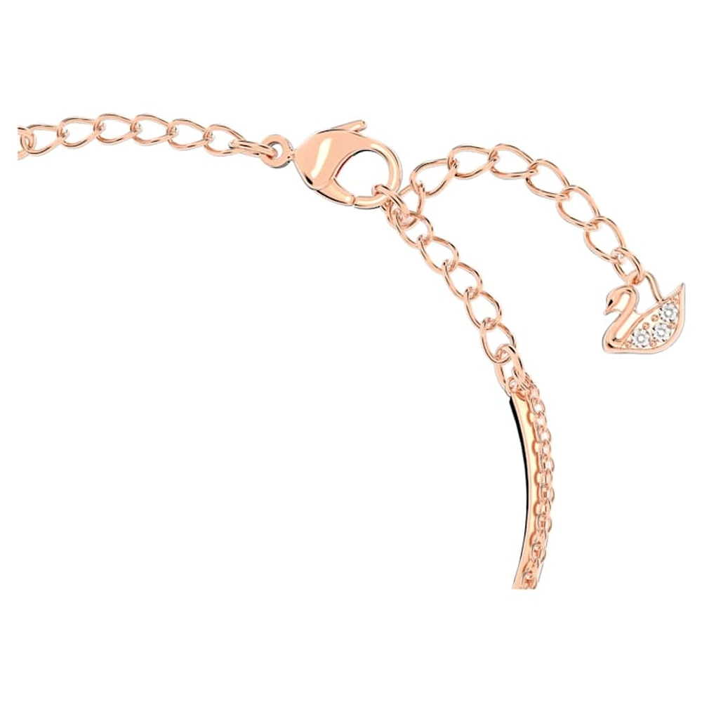 Swarovski Hyperbola bangle, Infinity, White, Rose gold-tone