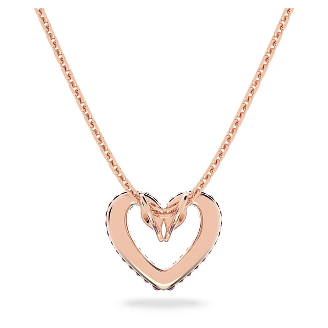 Swarovski Sublima pendant, Heart, Small, Pink, Rose gold