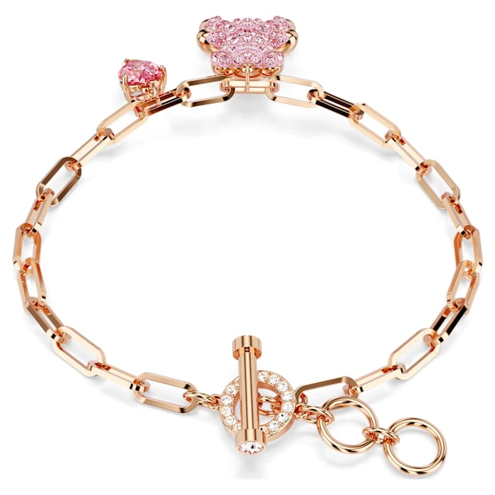Swarovski rose gold charm bracelet hotsell