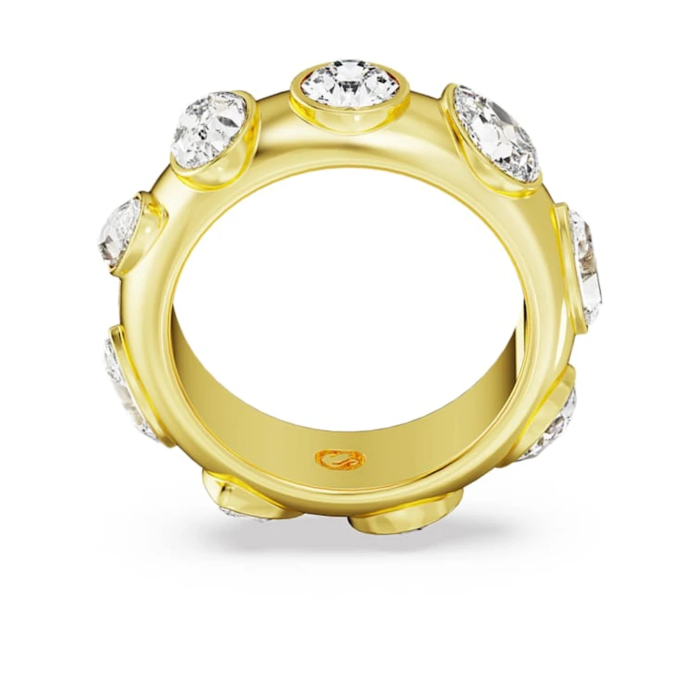 Swarovski Imber ring, Mixed cuts, White, Gold-tone plated by